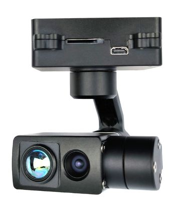 Fixed Focus Visible Light + 640x512 Thermal Imaging Dual Light 120g Small Gimbal IP /HDMI Output