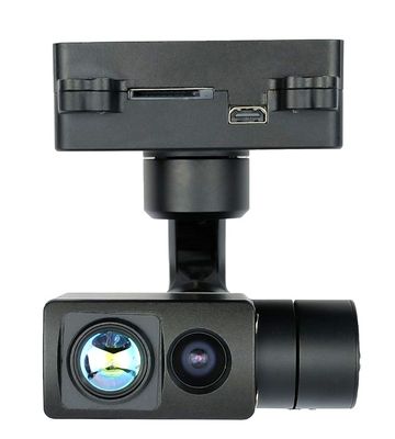 Fixed Focus Visible Light + 640x512 Thermal Imaging Dual Light 120g Small Gimbal IP /HDMI Output
