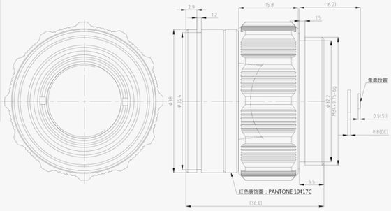 FWD-19-01 Zmotoryzowany obiektyw zmiennoogniskowy LWIR 19 mm o długości fali 8–14 μm i temperaturze roboczej od -40°C do +80°C dla obrazowania termowizyjnego 256×192@12µm